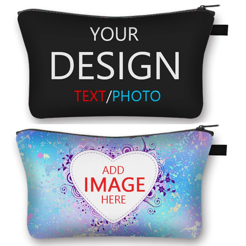 Photo Beauty Makeup - Custom Photo Logo Cosmetic Case Personalized