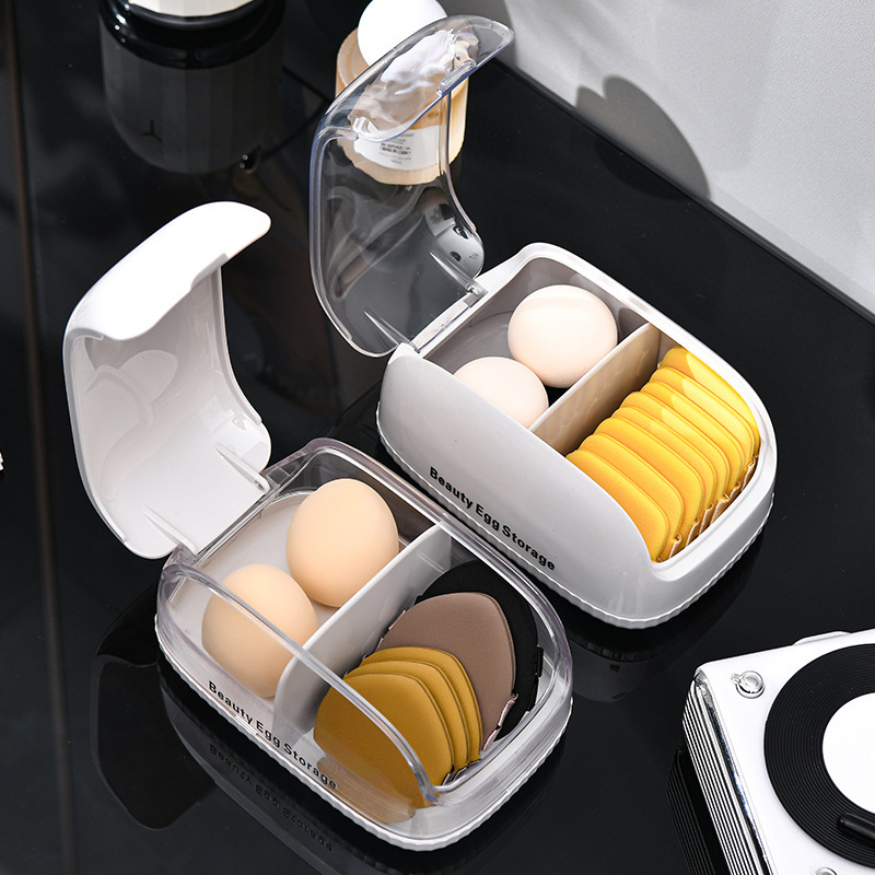 Beauty Makeup Blender - Makeup Sponge Storage Box with Lid