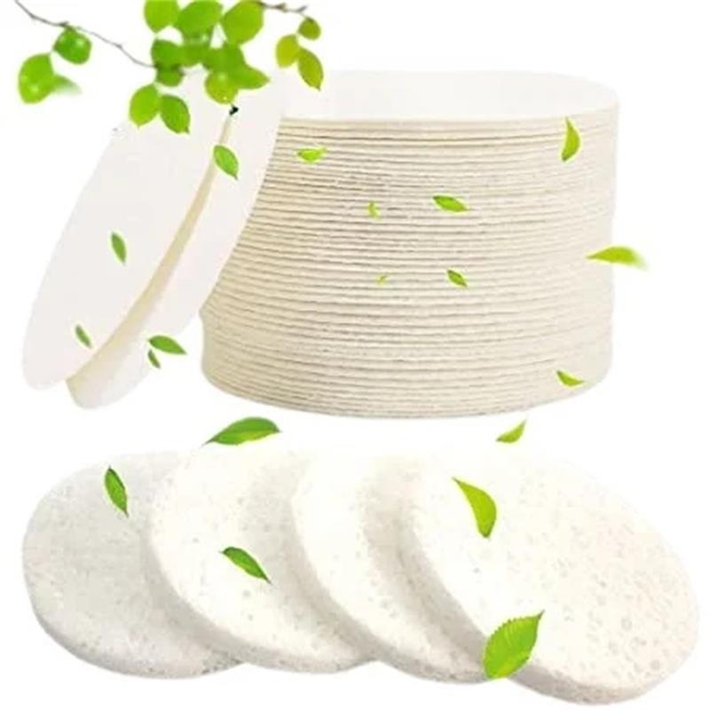 Beauty Makeup Blender - 50Pcs White Round Sponge For Face