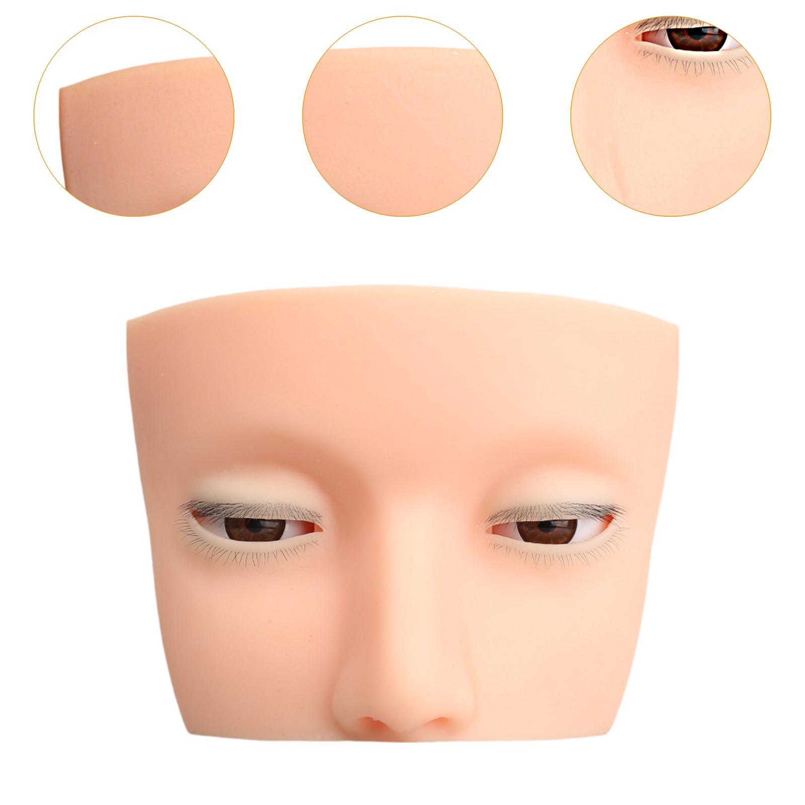 Beauty Makeup School - Silicone Eyelash Mannequin Head Skin Practice
