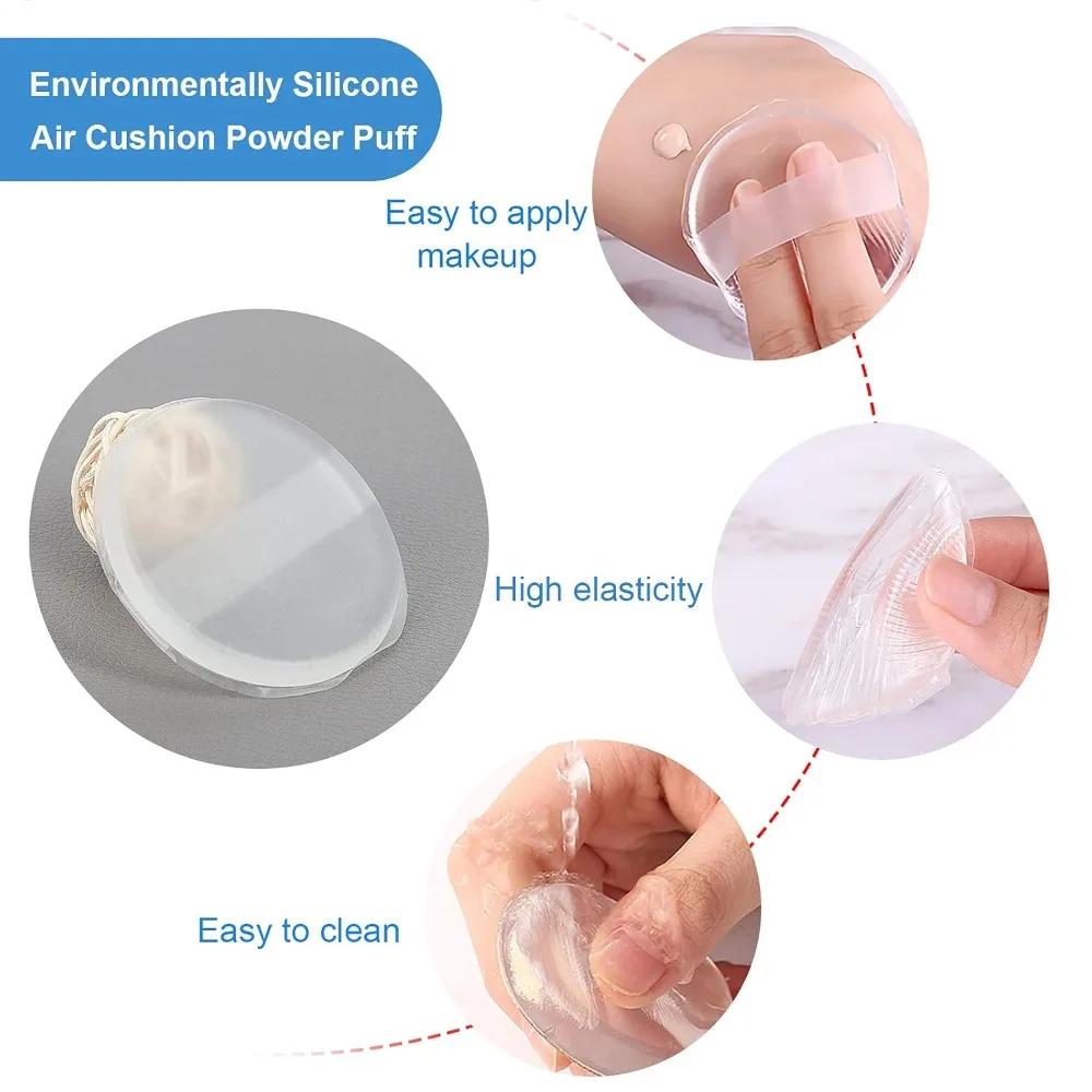 1-5Pcs Silicone Cosmetic Puff  - огляд і ціна Beauty Makeup Blender