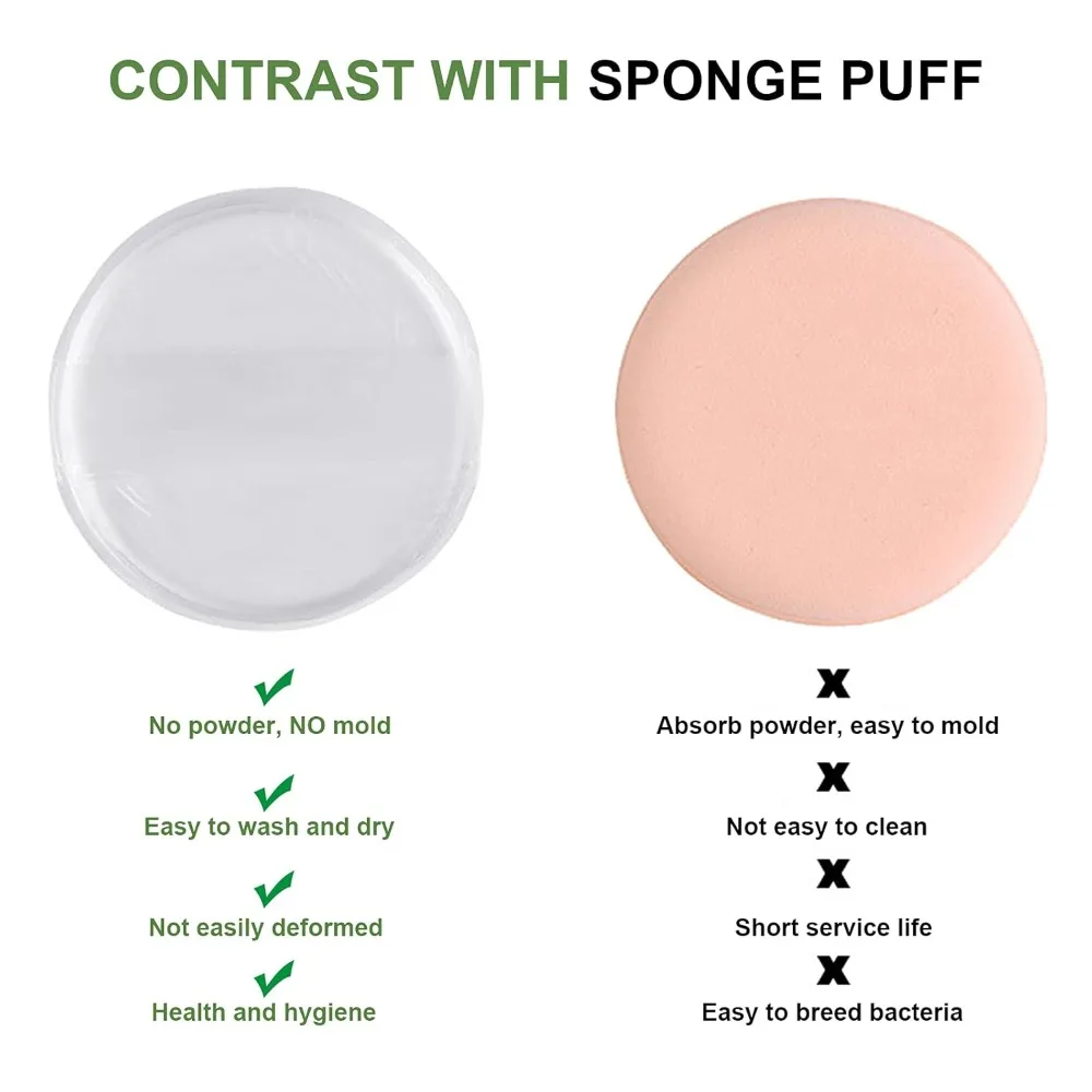 1-5Pcs Silicone Cosmetic Puff  - огляд і ціна Beauty Makeup Blender