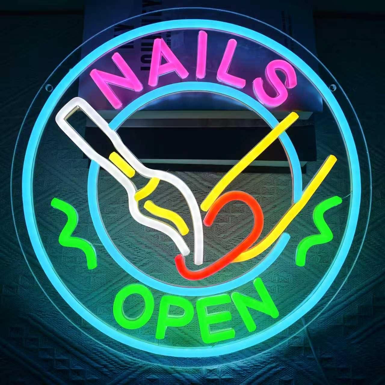 Nails Open Neon Sign USB Dimma - огляд і ціна Beauty And Makeup Studio