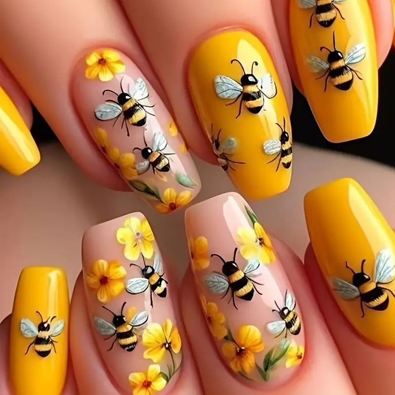 24pcs/set Medium long fake nai - огляд і ціна Nail Extension Tips