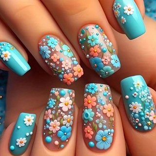 24pcs/set Medium long fake nai - огляд і ціна Nail Extension Tips
