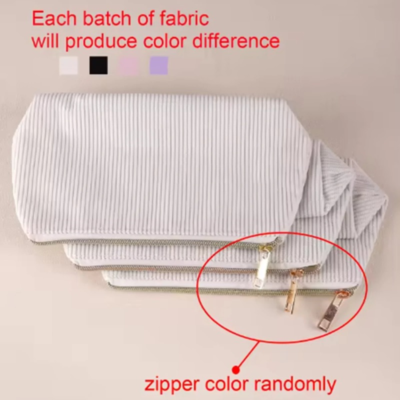Portable Corduroy Makeup Bag L - огляд і ціна Beauty Makeup School