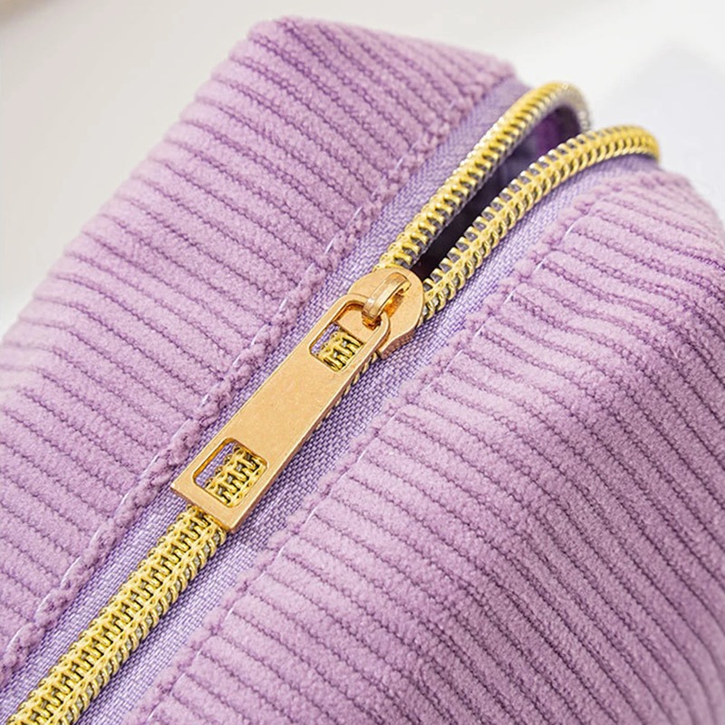 Portable Corduroy Makeup Bag L - огляд і ціна Beauty Makeup School