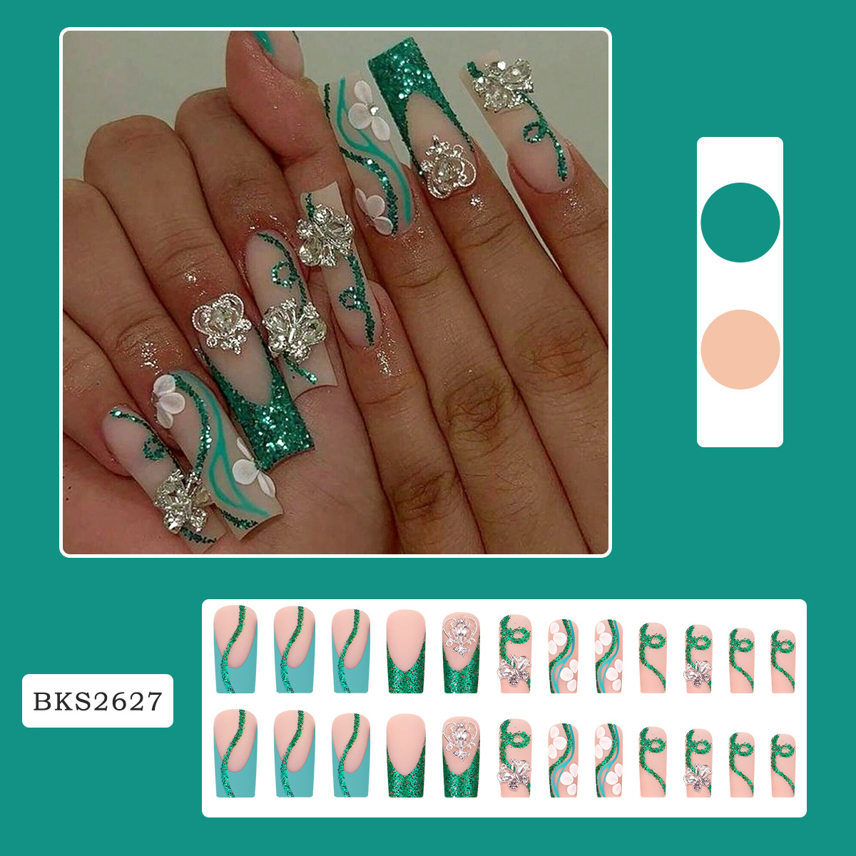 Long Coffin Press on Nails Bal - огляд і ціна Nail Extension Tips