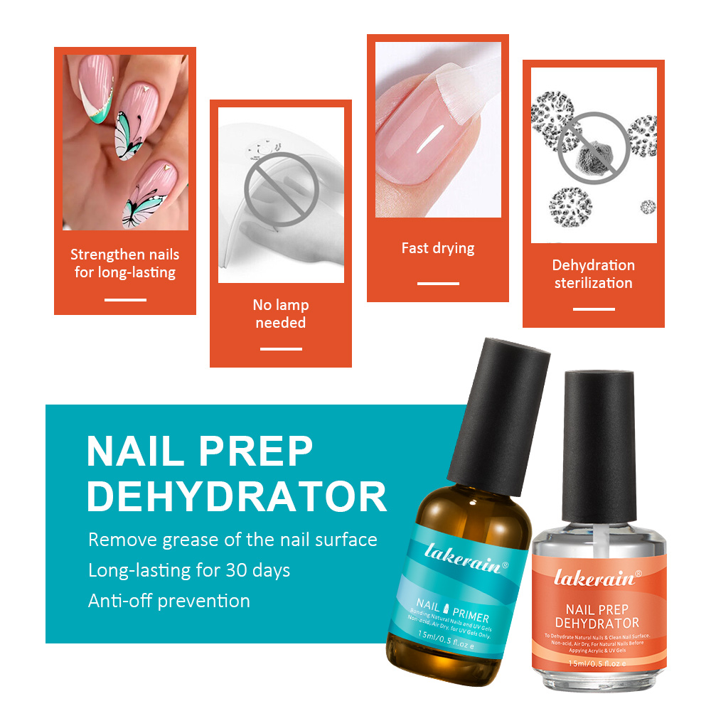 2Pcs 15ml Nail Prep Dehydrator - огляд і ціна Nail Dehydrator Primer