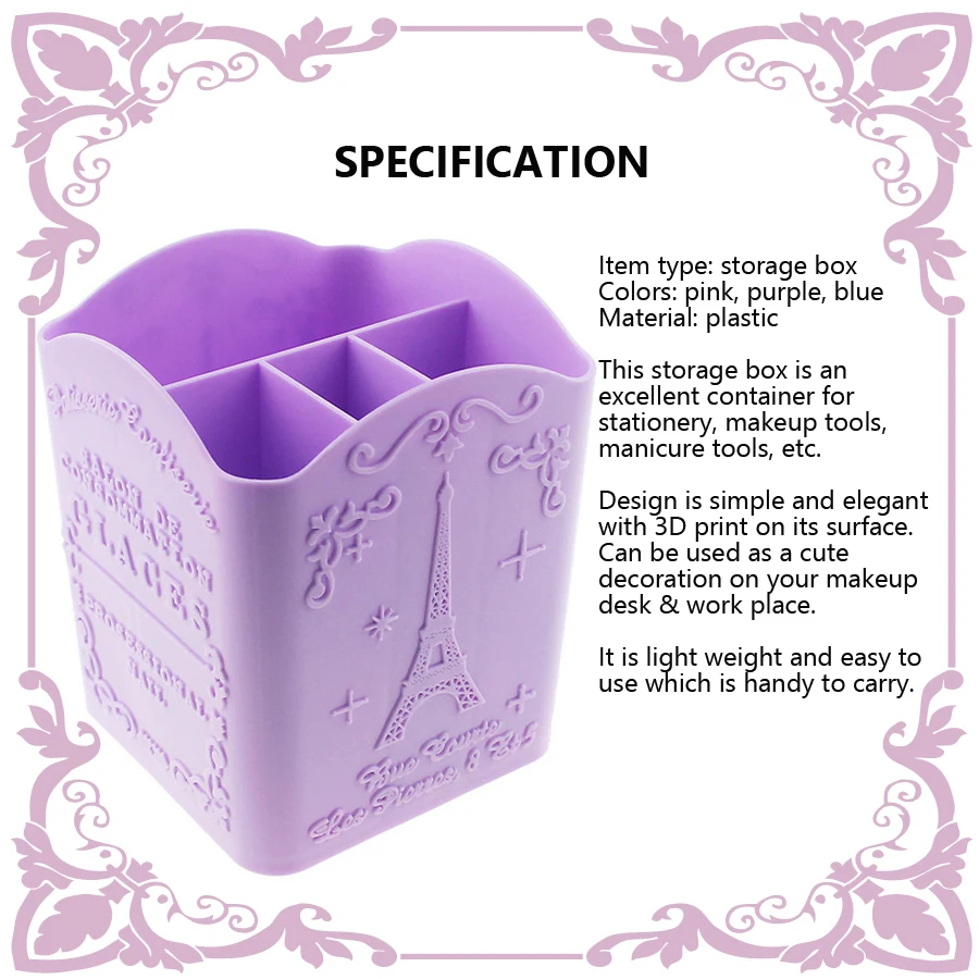 4-Compartment Nail Art Brush H - огляд і ціна Beauty Home Makeup