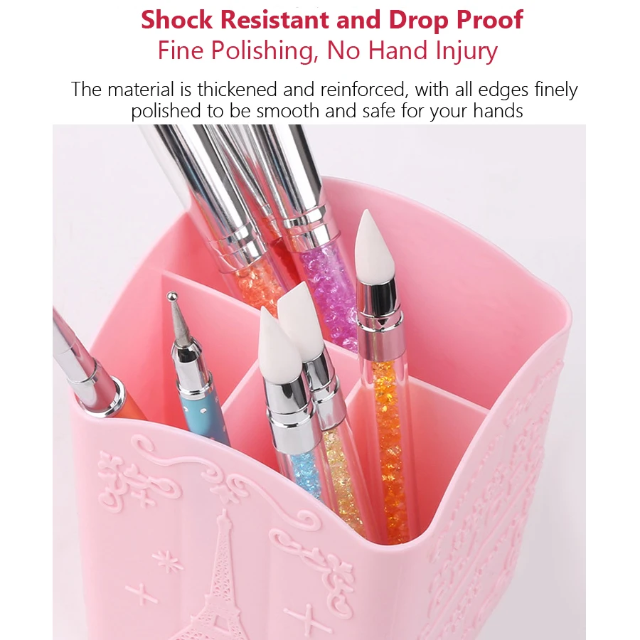 4-Compartment Nail Art Brush H - огляд і ціна Beauty Home Makeup