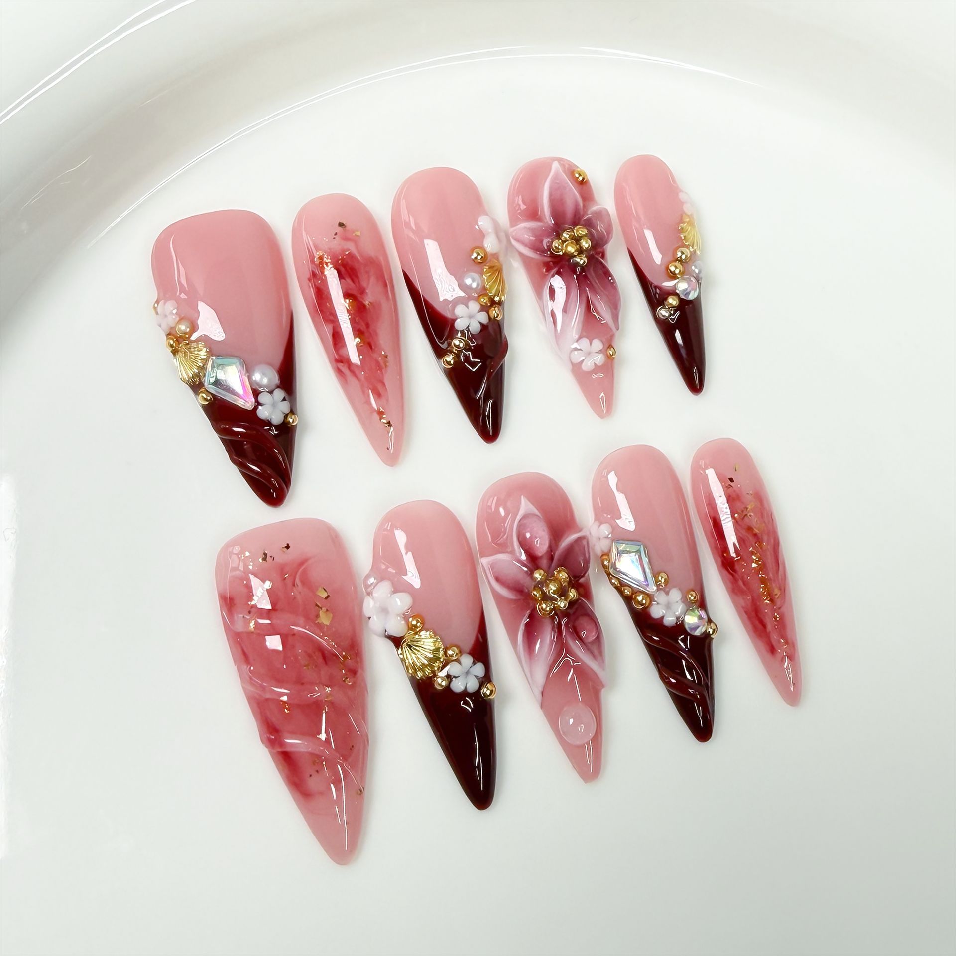 10Pcs Retro Long Stiletto Fake - огляд і ціна Nail Extension Tips