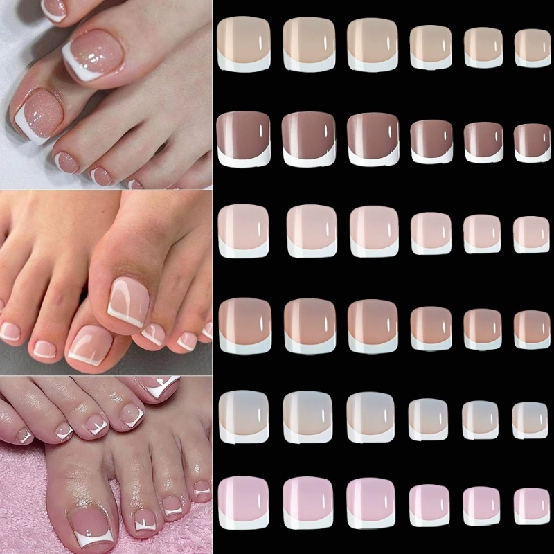 120pcs Square French Tips Toe  - огляд і ціна Nail Extension Tips