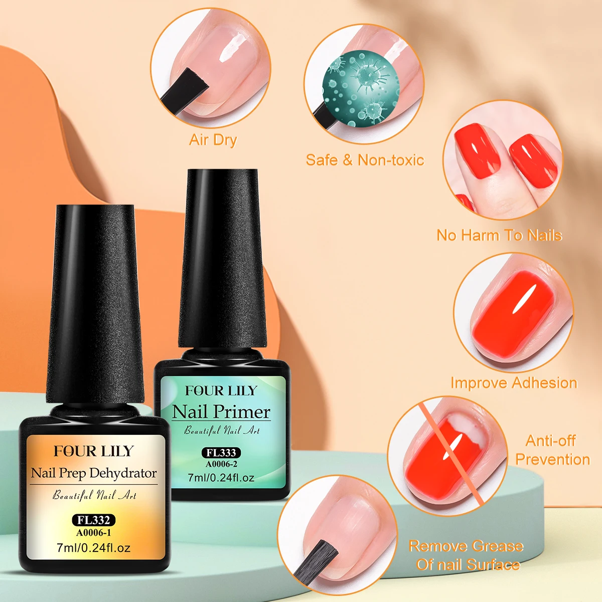 6pcs Complete Nail Care Set -  - огляд і ціна Nail Dehydrator Primer