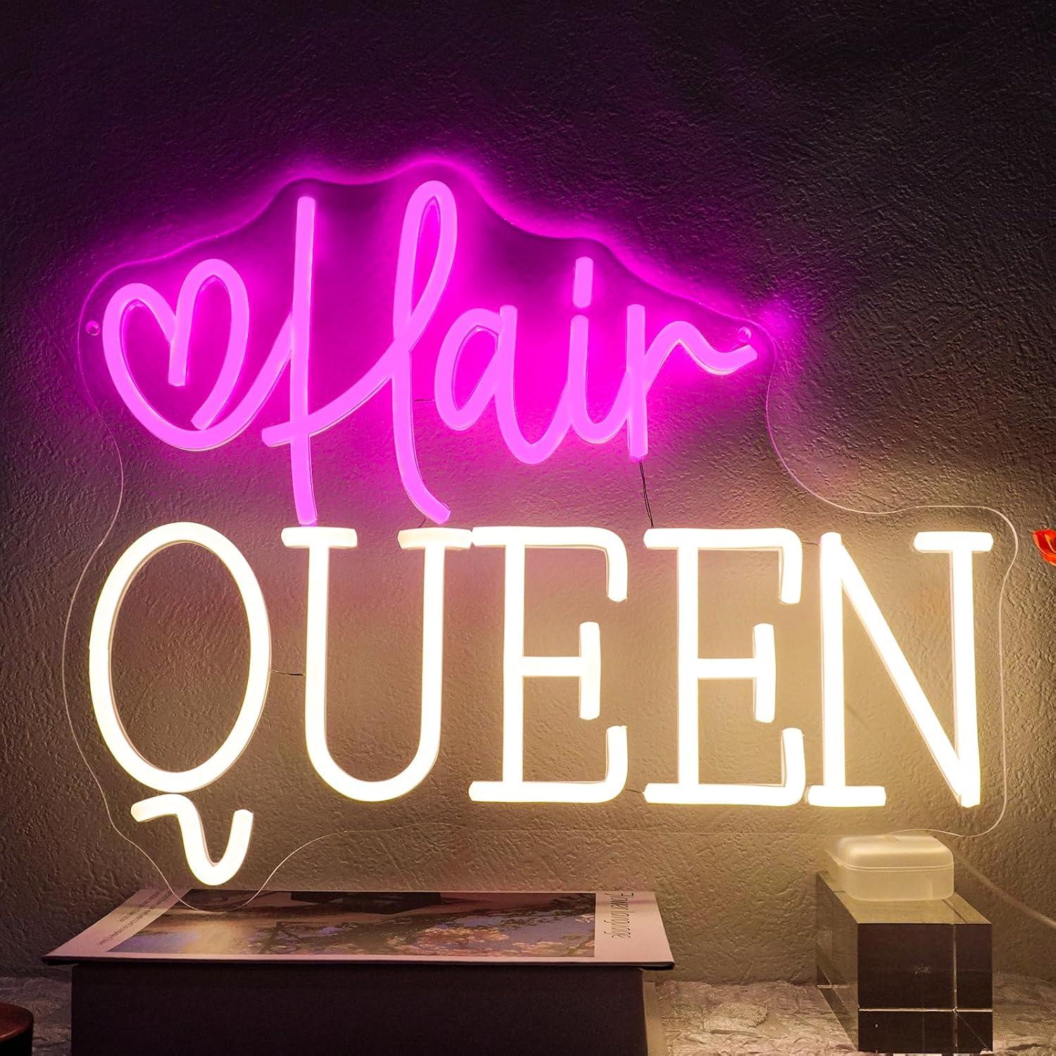 Hair Queen Neon Sign Dimmable  - огляд і ціна Beauty And Makeup Studio