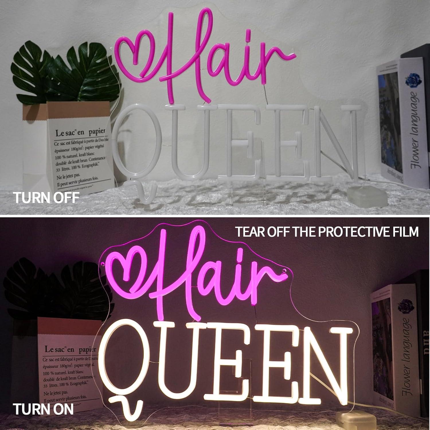 Hair Queen Neon Sign Dimmable  - огляд і ціна Beauty And Makeup Studio