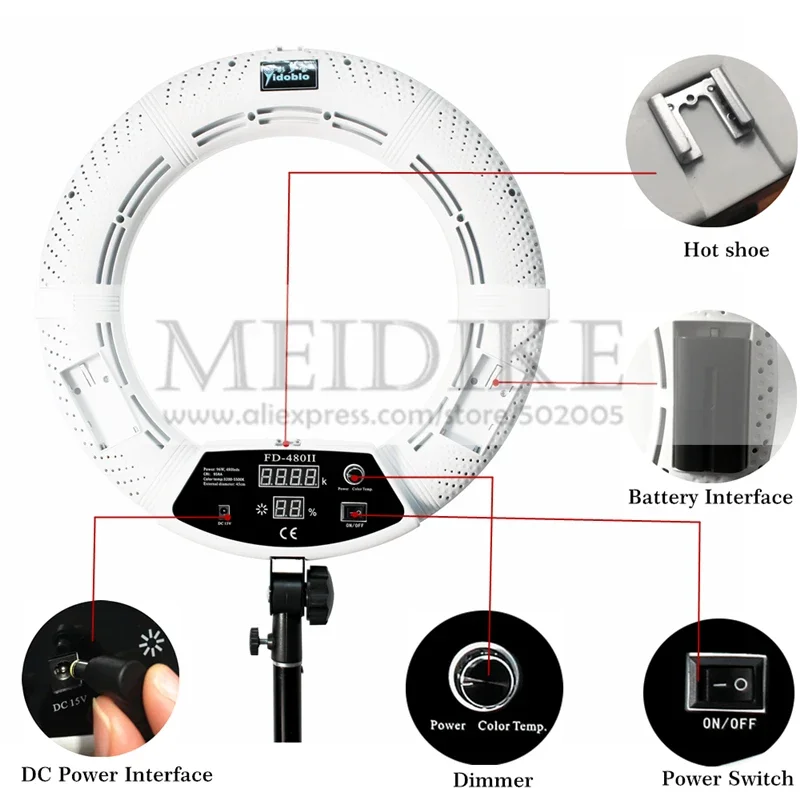 Yidoblo 96W Ring Light FD-480  - огляд і ціна Beauty And Makeup Studio