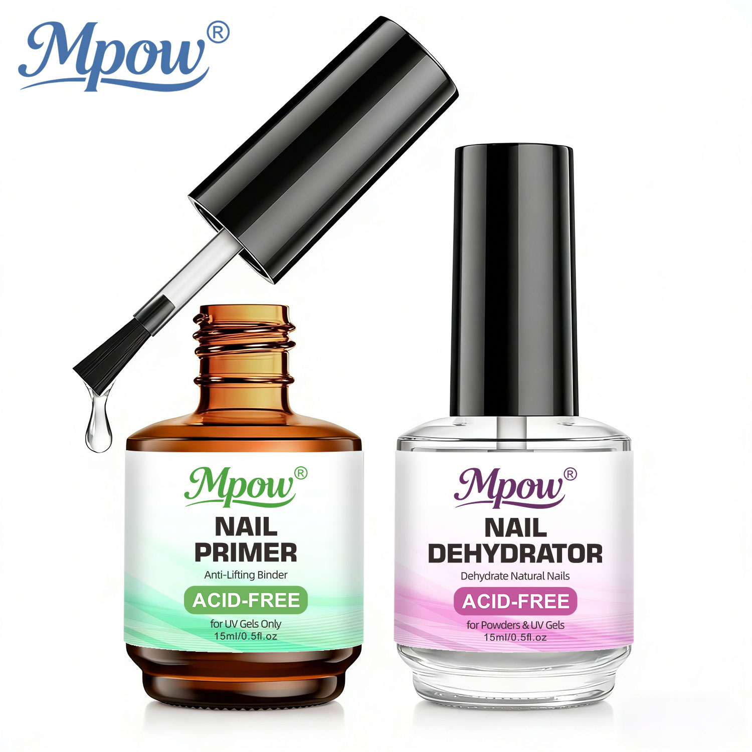 Mpow 1/2pcs 15ml Nail Dehydrat - огляд і ціна Nail Dehydrator Primer