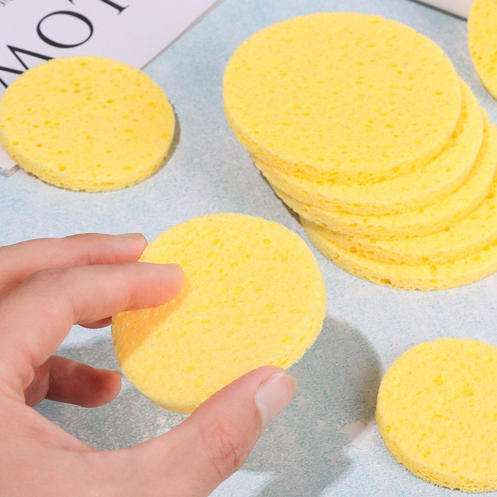 10pcs 6-9cm Yellow Face Round  - огляд і ціна Beauty Makeup Blender