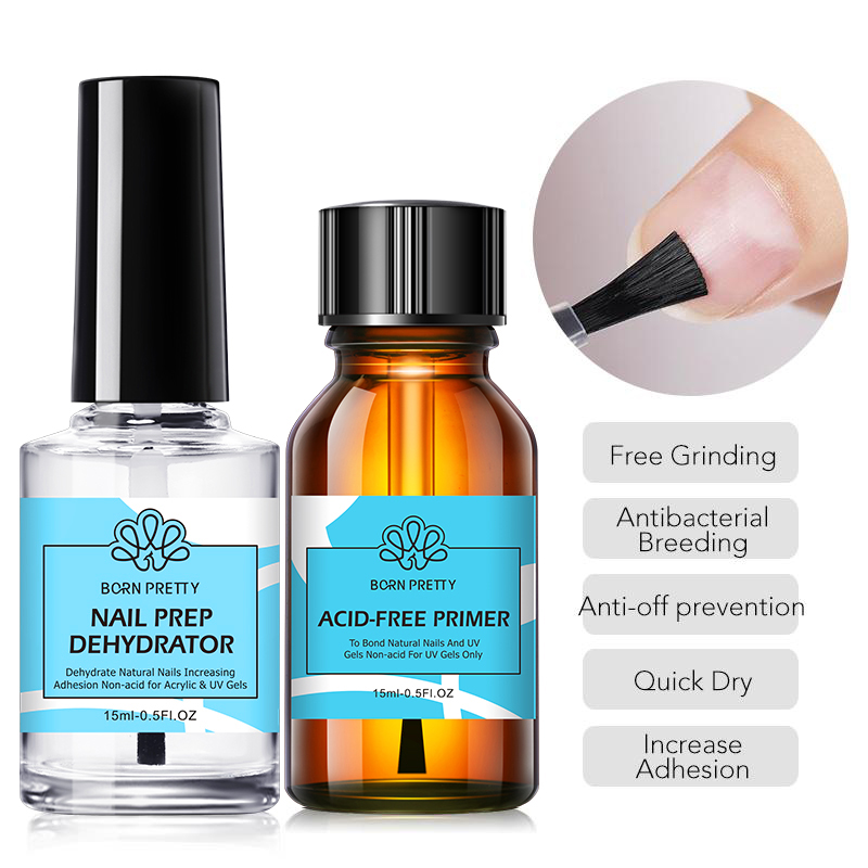BORN PRETTY 2pc 15ml Nail Prim - огляд і ціна Nail Dehydrator Primer