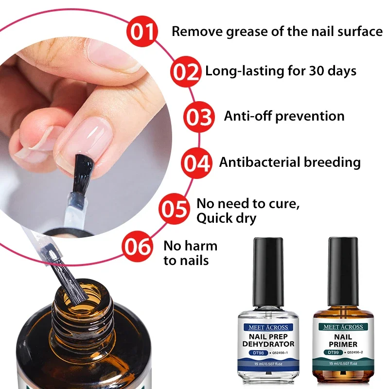 2pcs 15ml Nail Primer & Nail P - огляд і ціна Nail Dehydrator Primer