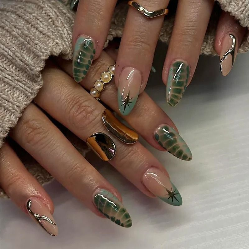 24pcs Halloween Dark Scrub Fak - огляд і ціна Nail Extension Tips
